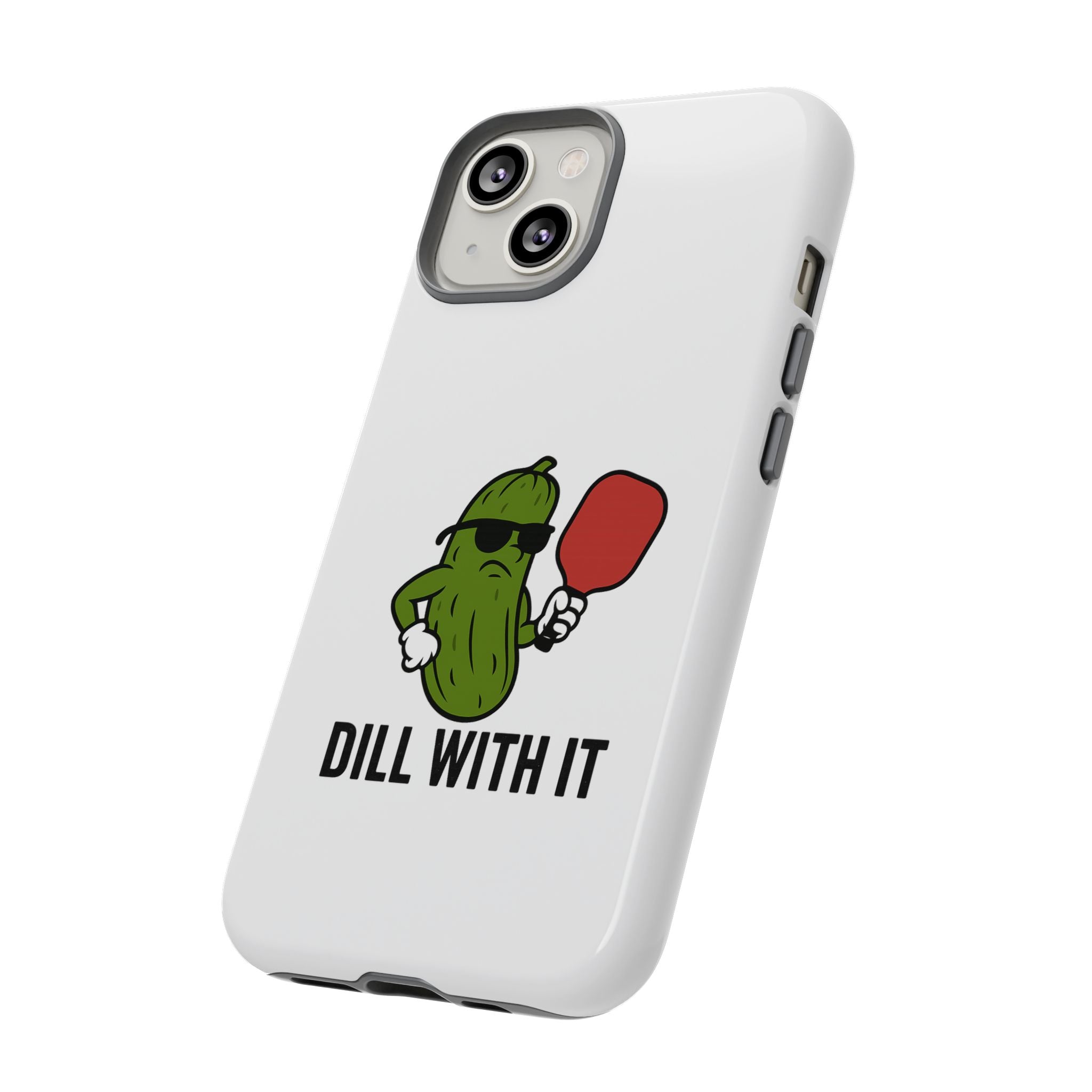 Funny Pickle Phone Case | Dill With It | Quirky Gift for Foodies, Humor Lovers, Birthdays, Kitchen Decor