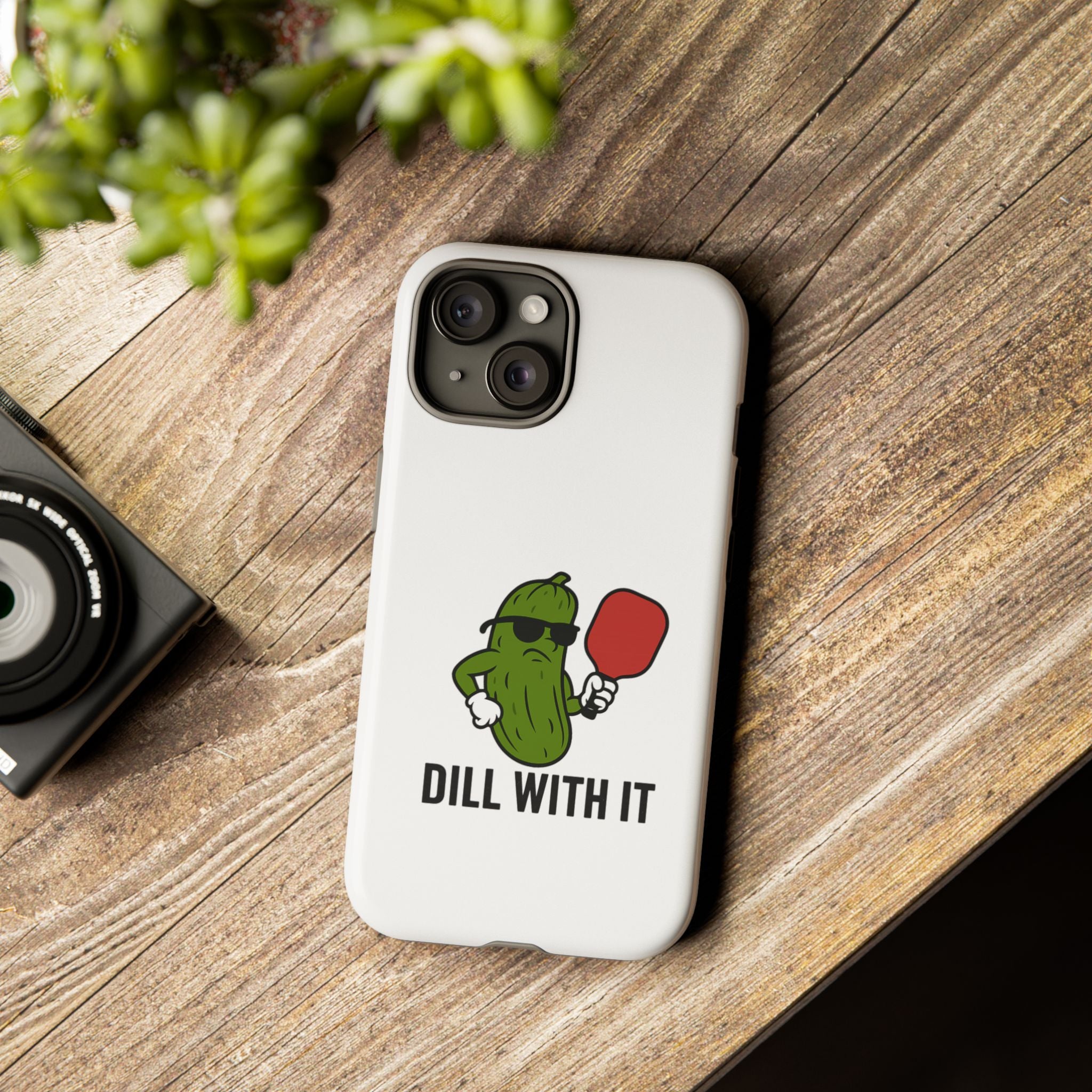Funny Pickle Phone Case | Dill With It | Quirky Gift for Foodies, Humor Lovers, Birthdays, Kitchen Decor