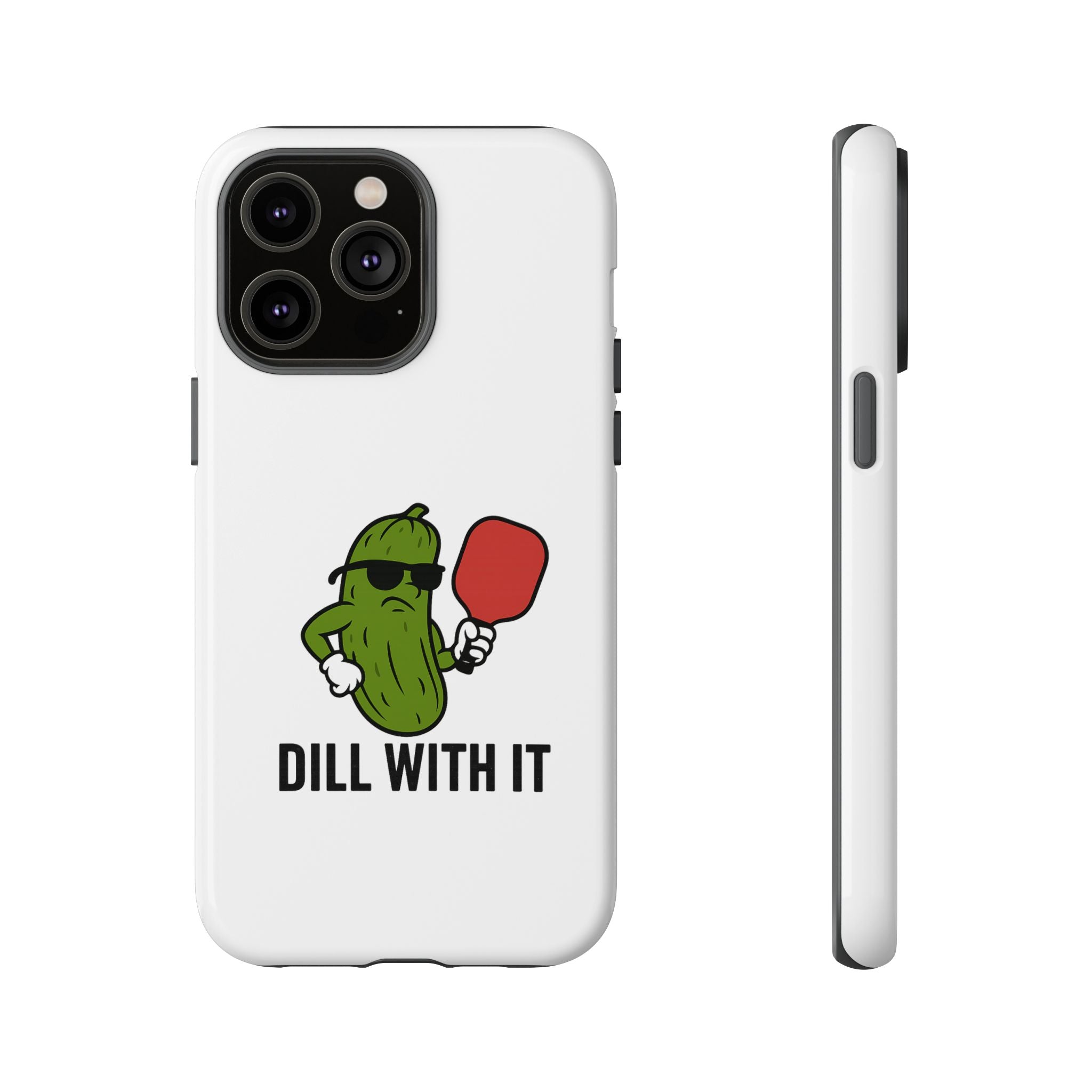 Funny Pickle Phone Case | Dill With It | Quirky Gift for Foodies, Humor Lovers, Birthdays, Kitchen Decor