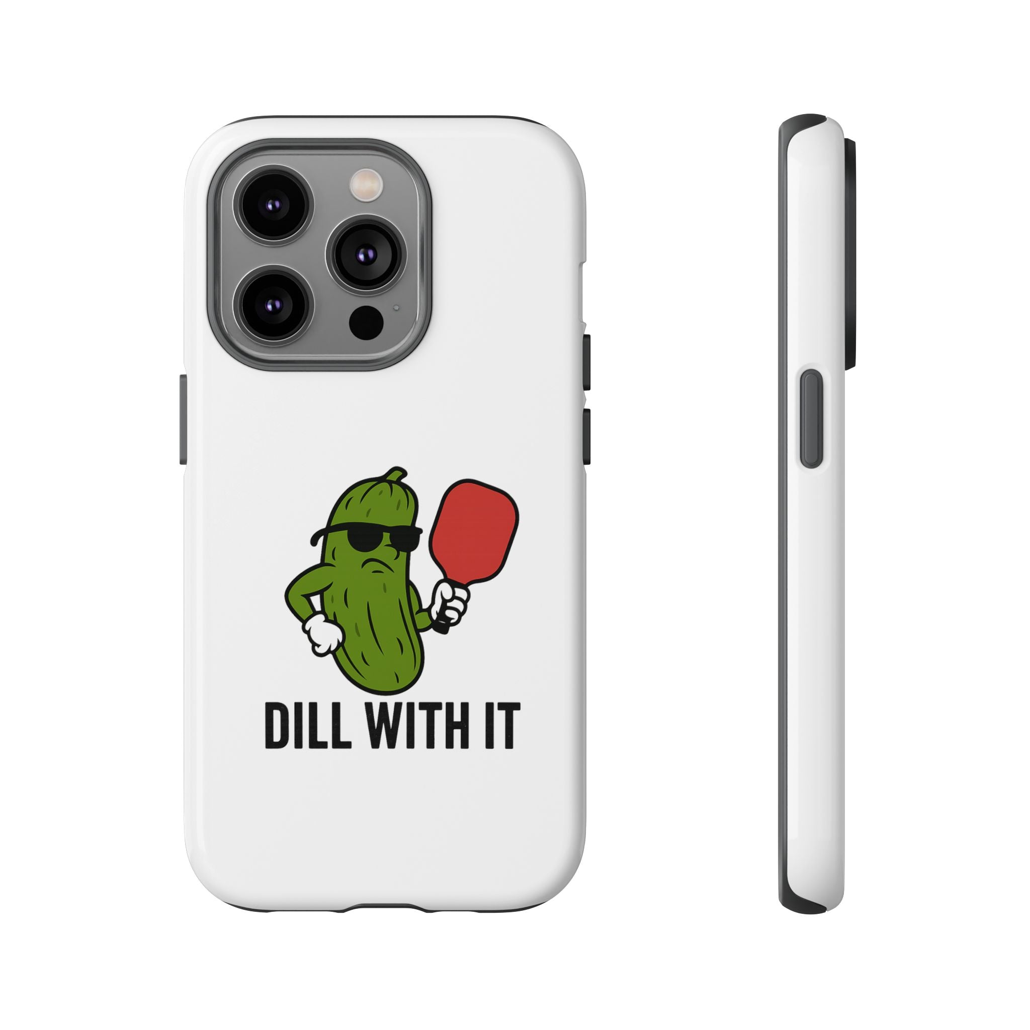 Funny Pickle Phone Case | Dill With It | Quirky Gift for Foodies, Humor Lovers, Birthdays, Kitchen Decor