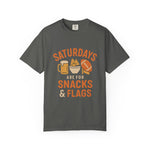 Fun Game Day T-Shirt for Snack Lovers, Football Fan Tee, Saturday Vibe Shirt, Unisex Comfort Wear, Weekend Celebration Top