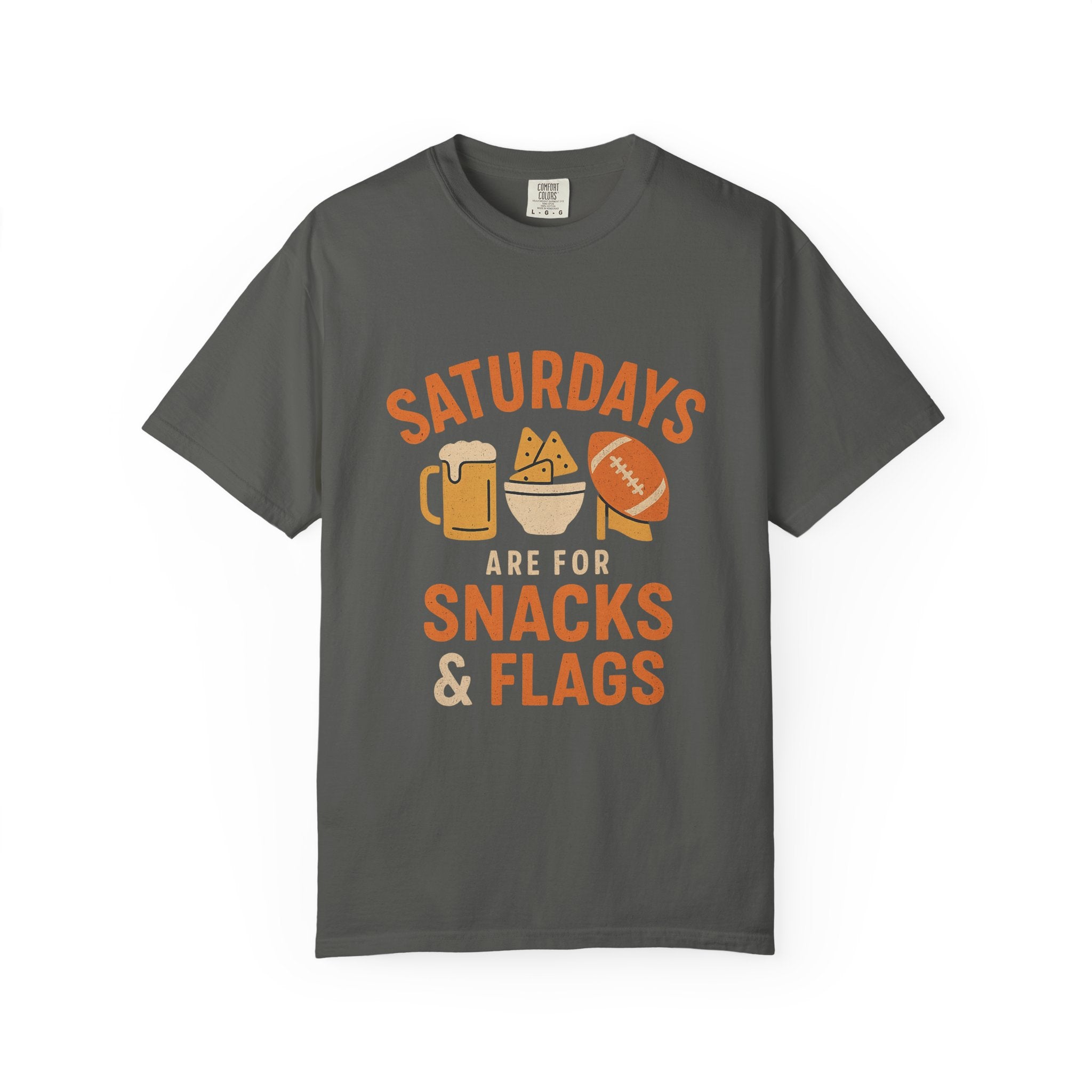 Fun Game Day T-Shirt for Snack Lovers, Football Fan Tee, Saturday Vibe Shirt, Unisex Comfort Wear, Weekend Celebration Top