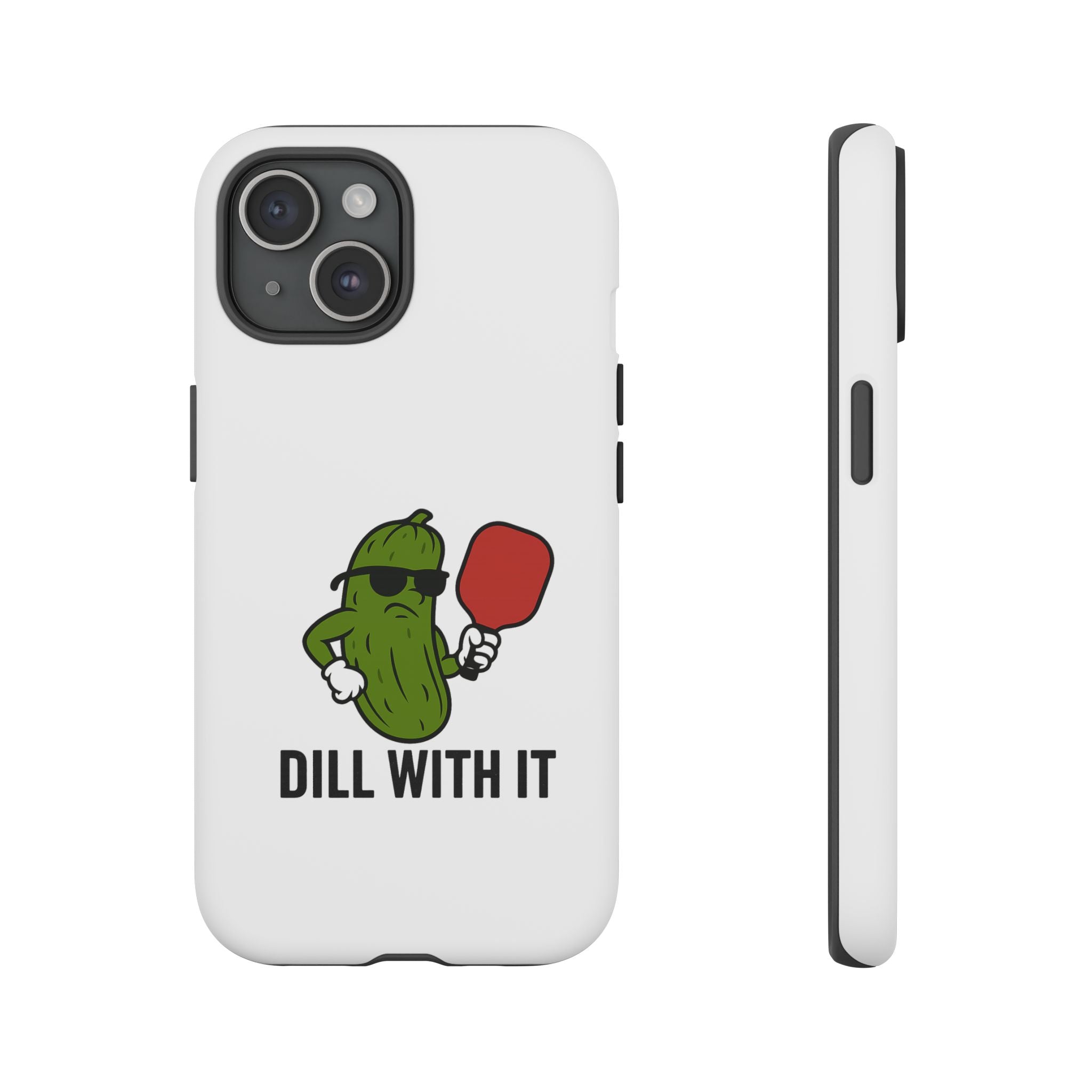 Funny Pickle Phone Case | Dill With It | Quirky Gift for Foodies, Humor Lovers, Birthdays, Kitchen Decor
