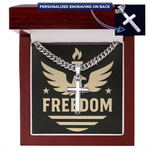Freedom & Faith: Men's Stainless Steel Cross Chain