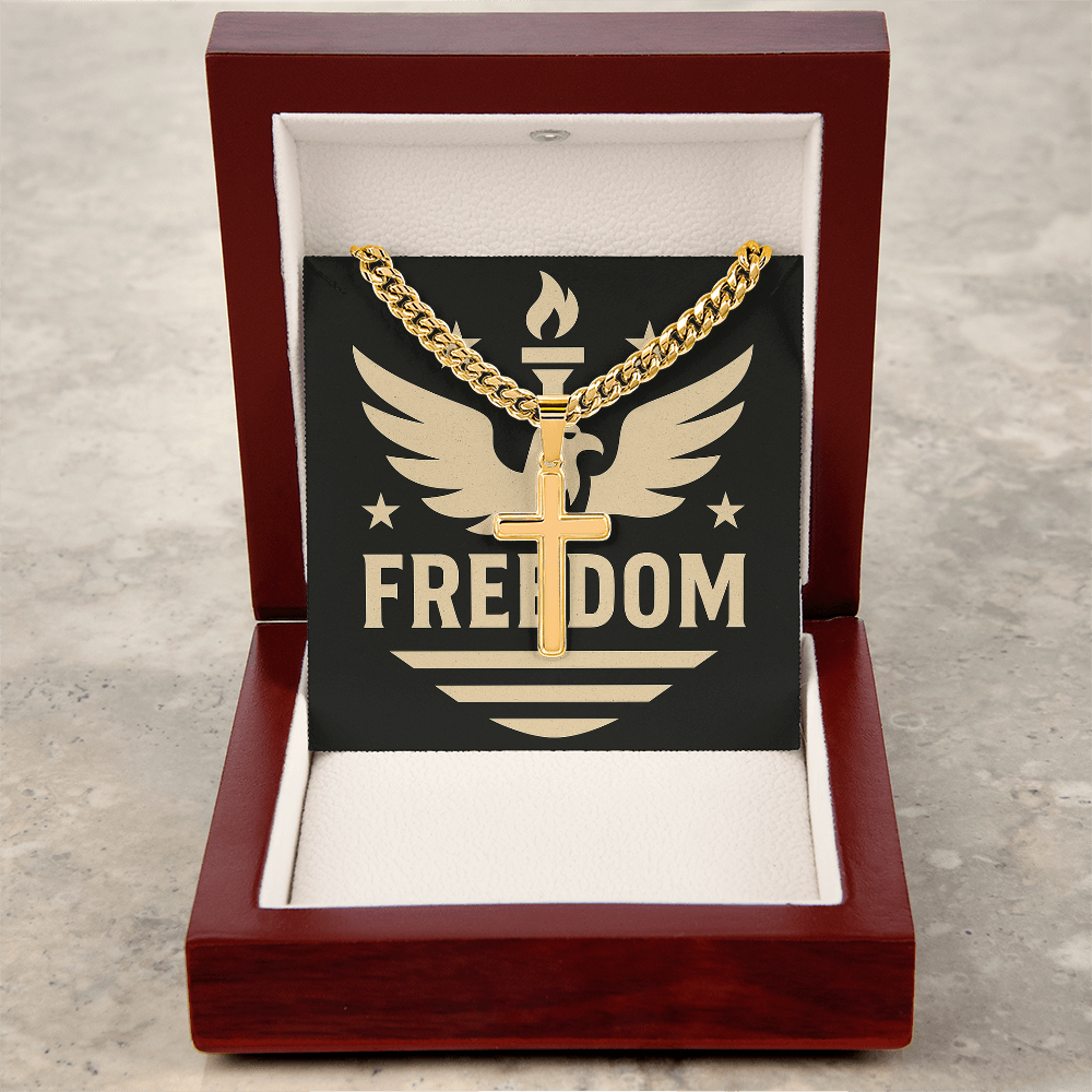 Freedom & Faith: Men's Stainless Steel Cross Chain